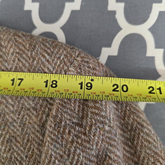 Vtg Harris Tweed Blazer Mens 42 Med Brown Herringbone Wool Jacket Unstructured - Picture 14 of 16